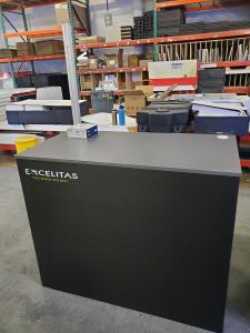 (11) Custom Modular Workstations with Monitor Mounts, Graphics, Locking Storage, and Wire Management (49" W x 25.5" D x 40" H)