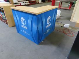 (1) MOD-1722 and (2) MOD-1716 Backlit Counters with Tension Fabric Graphics -- View 2