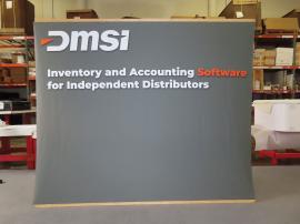 Eco-Friendly GABS-003 Banner Stand with Green Apple Frame, Wood Poles, and Sustainable Fabric Graphic
