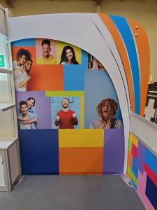 Modified ECO-2064 Sustainable Exhibit with Tension Fabric and Direct Print Graphics -- View 5