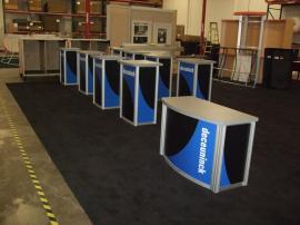 Custom Modular Pedestals with Wood Bases and Locking Storage -- Image 2