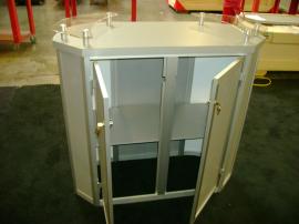 MOD-1139 Trade Show Pedestal with Storage and Shelf -- Image 2