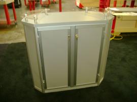 MOD-1139 Trade Show Pedestal with Storage and Shelf -- Image 3