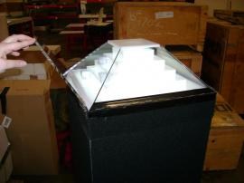 Illuminated Plex Cap with Hinge and Jewelry Shelves