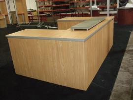 Large Custom Modular U-Shape Counter with Locking Storage -- Image 1