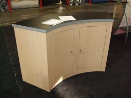 Euro LT Modular Curved Counter with Locking Doors and Storage -- Image 1