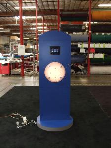 Custom Kiosk with Monitor and Backlit Product Display