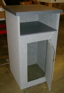 Euro LT Pedestal Counter with Custom Under-Counter Shelf