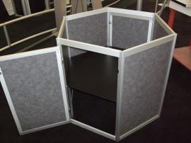 Pentagon Shape Counter with Locking Storage -- Image 2