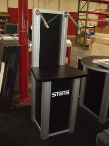 Custom Kiosk with Waterfall Brackets -- Image 1