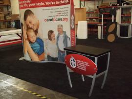 VK-1076 Magellan Miracle 10' x 10' Portable Hybrid Display with MOD-1198 Pedestal