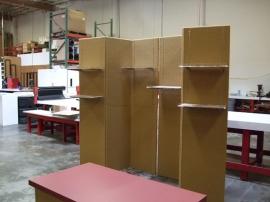 Intro Folding Fabric Display with Shelf Standards and (2) Pedestals -- Image 1