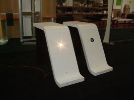 Two Custom Modular Pedestals with Puck Lights -- Image 1