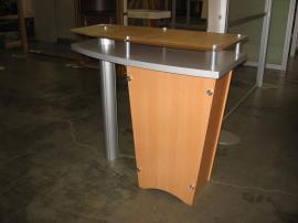 Custom Tapered Pedestal with Raised Plex Countertop (LTK-1001 base)
