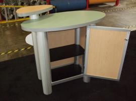 MOD-1184 Trade Show Pedestal with Locking Storage -- Rear View