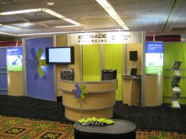 E*Trade Rental Exhibit -- 10' x 30' Hybrid Tradeshow Display with MOD-1237 Counter