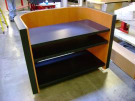 Custom Tradeshow Presentation Counter with Shelves