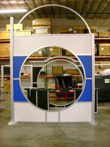 Visionary Designs 10' x 10' Perimeter Display with Circle Graphic