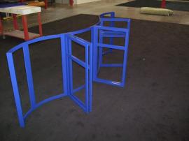 Powder-coated Blue Framework for a Mobile On Field Sports Desk (ESPN) -- Image 2