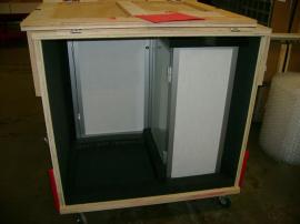 L-Shaped Counter with Two Doors, Storage, and Crate