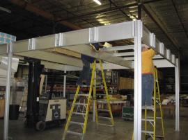 Setting Up the Aluminum Extrusion Double Deck for a Rental Project