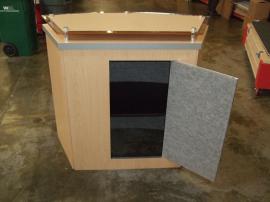 LTK-1011 Modular Counter with Locking Storage and Raised Plex Counter Top -- Image 2