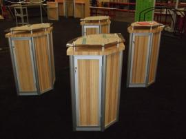 (4) Modified MOD-1131 Pedestals with Raised Plex Top and Locking Storage -- Image 2