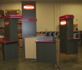 20' x 20' Euro LT Modular Laminate Exhibit with Laser Cut Graphics and Custom Headers