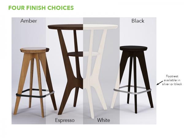 OTM Portable Table and Chairs -- Four Standard Finish Options