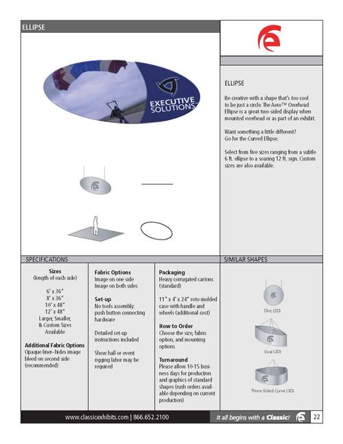 Aero Overhead Hanging Sign 2D Ellipse