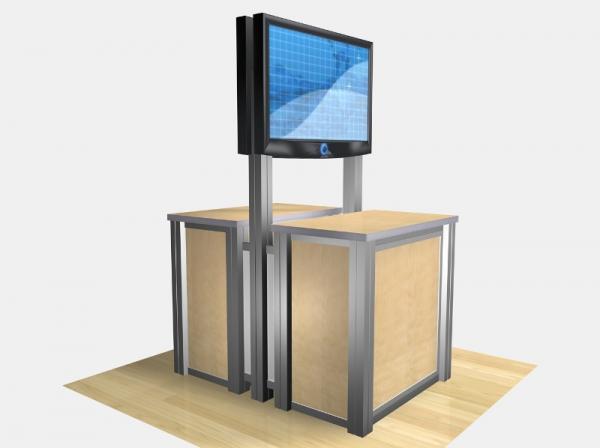 RE-1233 / Double-Sided Rectangular Counter Kiosk - Image 5