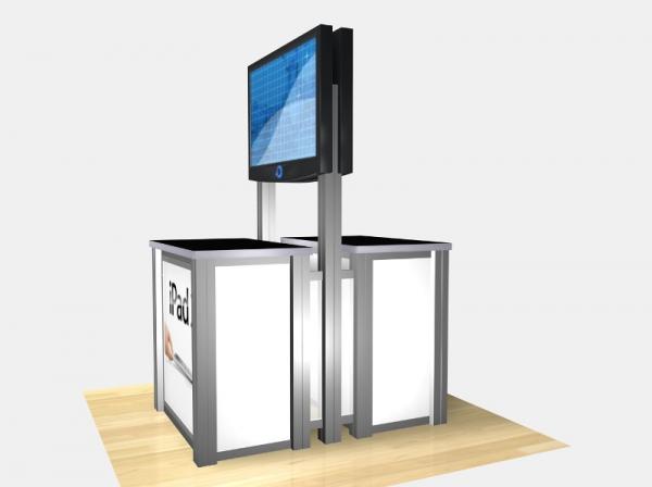 RE-1233 / Double-Sided Rectangular Counter Kiosk - Image 3