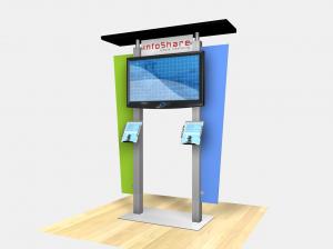 RE-1231  /  Large Monitor Kiosk with Flat Canopy - Image 2